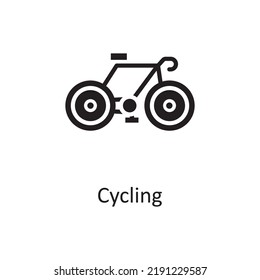 Cycle vector solid Icon Design illustration. Sports And Awards Symbol on White background EPS 10 File