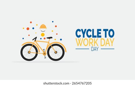 Modelo de promoção de ciclo de trabalho para dia, estilo de vida saudável e tema de sustentabilidade, uso para designs de banner, cartaz, cartão e mídias sociais, folheto, cartaz, convite e marketing de eventos