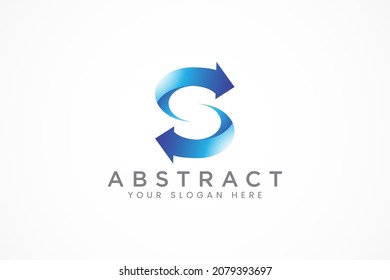 logotipo vectorial de la letra de flecha ciclista