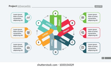 Cycled chart slide template design