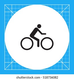 Cycler riding bicycle