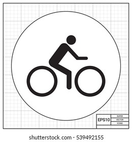 Cycler riding bicycle
