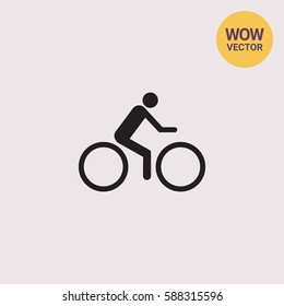 Cycler riding bicycle