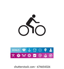 Cycler riding bicycle