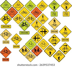 Cycles and Bicycles Warning Signs