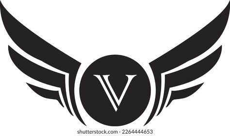 Logotipo alpino cíclico de V