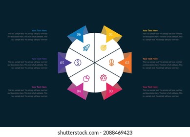 Cyclic diagram with six steps