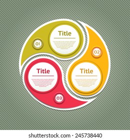 Cyclic diagram with three steps. eps 10