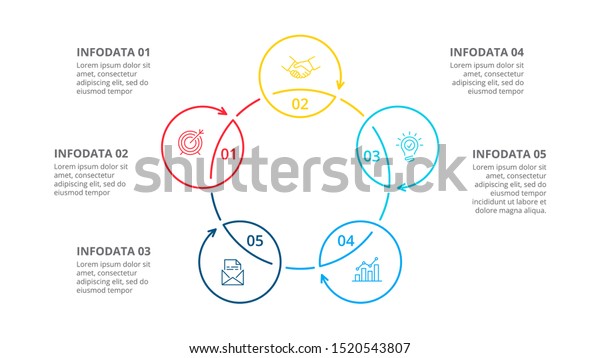 Cyclic Lines Infographic Modern Infographic Design 库存矢量图(免版税)1520543807 ...