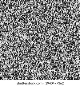 Cyclic Symmetric Multiscale Turing Pattern. Monochrome texture. Most trendy cool modern abstract vector background. Minimalism and minimal art print. Posters and covers.
