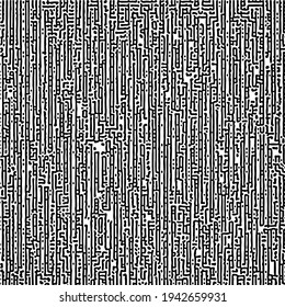 Cyclic Symmetric Multiscale Turing Pattern. Monochrome texture. Most trendy cool modern abstract vector background. Minimalism and minimal art print. Posters and covers.