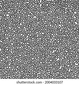 Cyclic Symmetric Multiscale Turing Pattern. Monochrome texture. Most trendy cool modern abstract vector background. Minimalism and minimal art print. Posters and covers.