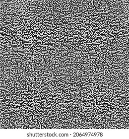 Cyclic Symmetric Multiscale Turing Pattern. Monochrome texture. Most trendy cool modern abstract vector background. Minimalism and minimal art print. Posters and covers.