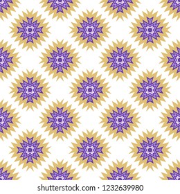 Cyclical Pattern of Geometric Shapes. Seamless Vector Illustration. For the Interior Design, Wallpaper, Printing, Textile Industry, Scrapbook Paper