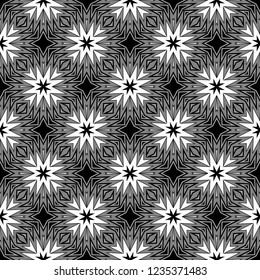 Cyclical Pattern of Geometric Shapes. Seamless Vector Illustration. For the Interior Design, Wallpaper, Printing, Textile Industry, Scrapbook Paper