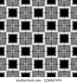 Cyclical Pattern of Geometric Shapes. Seamless Vector Illustration. For the Interior Design, Wallpaper, Printing, Textile Industry, Scrapbook Paper