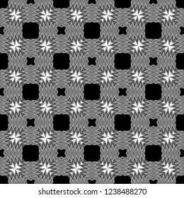Cyclical Pattern of Geometric Shapes. Seamless Vector Illustration. For the Interior Design, Wallpaper, Printing, Textile Industry, Scrapbook Paper