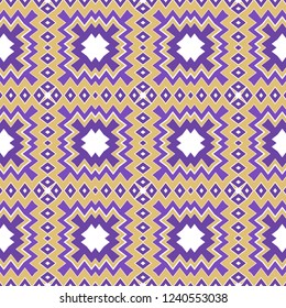 Cyclical Pattern of Geometric Shapes. Seamless Vector Illustration. For the Interior Design, Wallpaper, Printing, Textile Industry, Scrapbook Paper