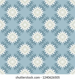 Cyclical Pattern of Geometric Shapes. Seamless Vector Illustration. For the Interior Design, Wallpaper, Printing, Textile Industry, Scrapbook Paper