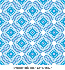 Cyclical Pattern of Geometric Shapes. Seamless Vector Illustration. For the Interior Design, Wallpaper, Printing, Textile Industry, Scrapbook Paper
