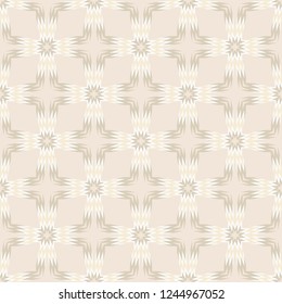 Cyclical Pattern of Geometric Shapes. Seamless Vector Illustration. For the Interior Design, Wallpaper, Printing, Textile Industry, Scrapbook Paper