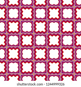 Cyclical Pattern of Geometric Shapes. Seamless Vector Illustration. For the Interior Design, Wallpaper, Printing, Textile Industry, Scrapbook Paper