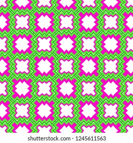 Cyclical Pattern of Geometric Shapes. Seamless Vector Illustration. For the Interior Design, Wallpaper, Printing, Textile Industry, Scrapbook Paper