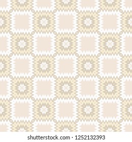 Cyclical Pattern of Geometric Shapes. Seamless Vector Illustration. For the Interior Design, Wallpaper, Printing, Textile Industry, Scrapbook Paper