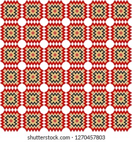 Cyclical Pattern of Geometric Shapes. Seamless Vector Illustration. For the Interior Design, Wallpaper, Printing, Textile Industry, Scrapbook Paper