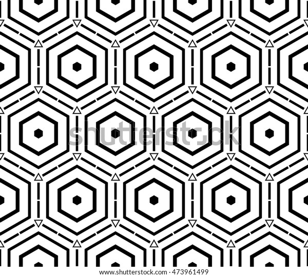 Cyclical Pattern Geometric Shapes Seamless Vector Stock Vector (Royalty ...