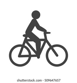 Cycling On Street Stickman Cycle Work Stock Vector (Royalty Free ...