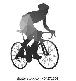 Cycling. Abstract road cyclist. 
