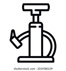 Cycling air pump icon. Outline Cycling air pump vector icon for web design isolated on white background