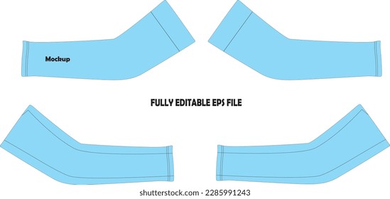 Cycling Arm Warmers Mockup Vectors 