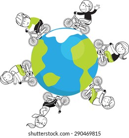 Cycling around the world