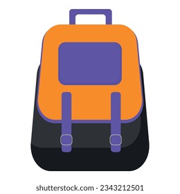 Cycling backpack icon cartoon vector. Sport bike. Cyclist equipment