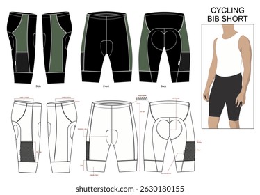 CYCLING BIB SHORT DESIGN MOCKUP