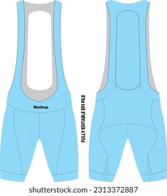 Ciclismo Bib Shorts Ilustración de maquetas Vectores 