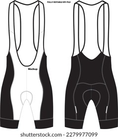 Cycling Bib Shorts Mock Up Vektor