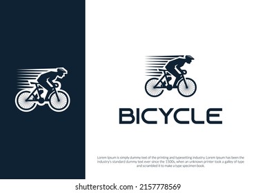 cycling bicycle logo design. logo template