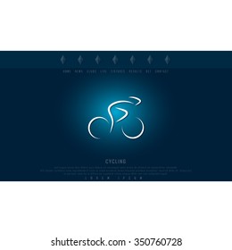 Cycling Biking Aqua Black Freehand Sketch Graphic Design Vector Illustration EPS10
