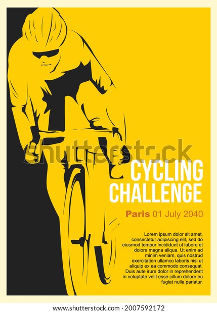 cycling\
challenge poster template vector\
illustration