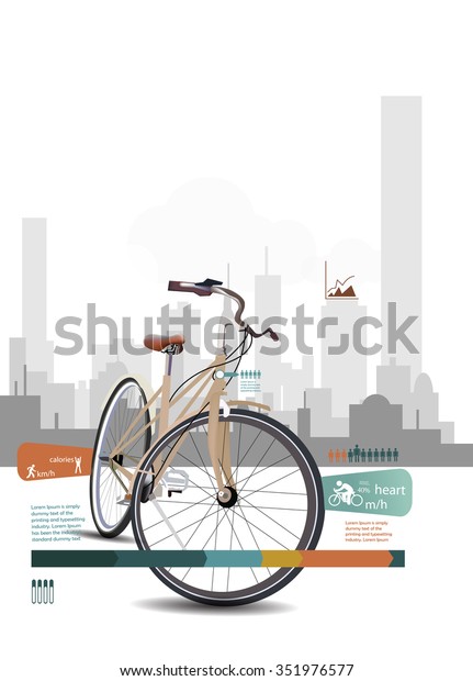 Cycling in the\
city infographics, bikers\
statistic