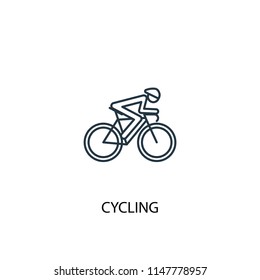 cycling concept line icon. Simple element illustration. cycling concept outline symbol design from Sport set. Can be used for web and mobile UI/UX