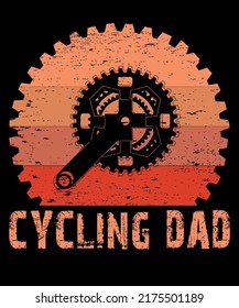 cycling dad  father t-shirt design