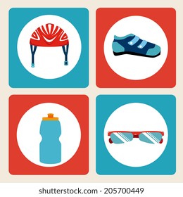Cycling design over beige background, vector illustration