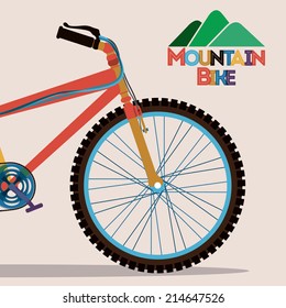 Cycling design over beige background, vector illustration
