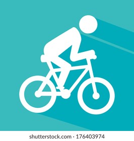 cycling  design over  blue background vector illustration  