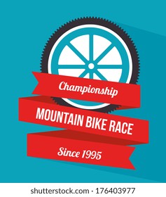 cycling  design over blue  background vector illustration  