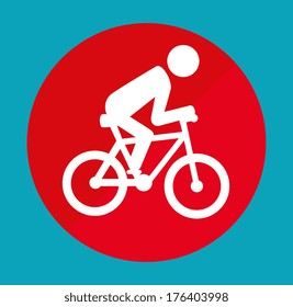 cycling  design over  blue  background vector illustration  